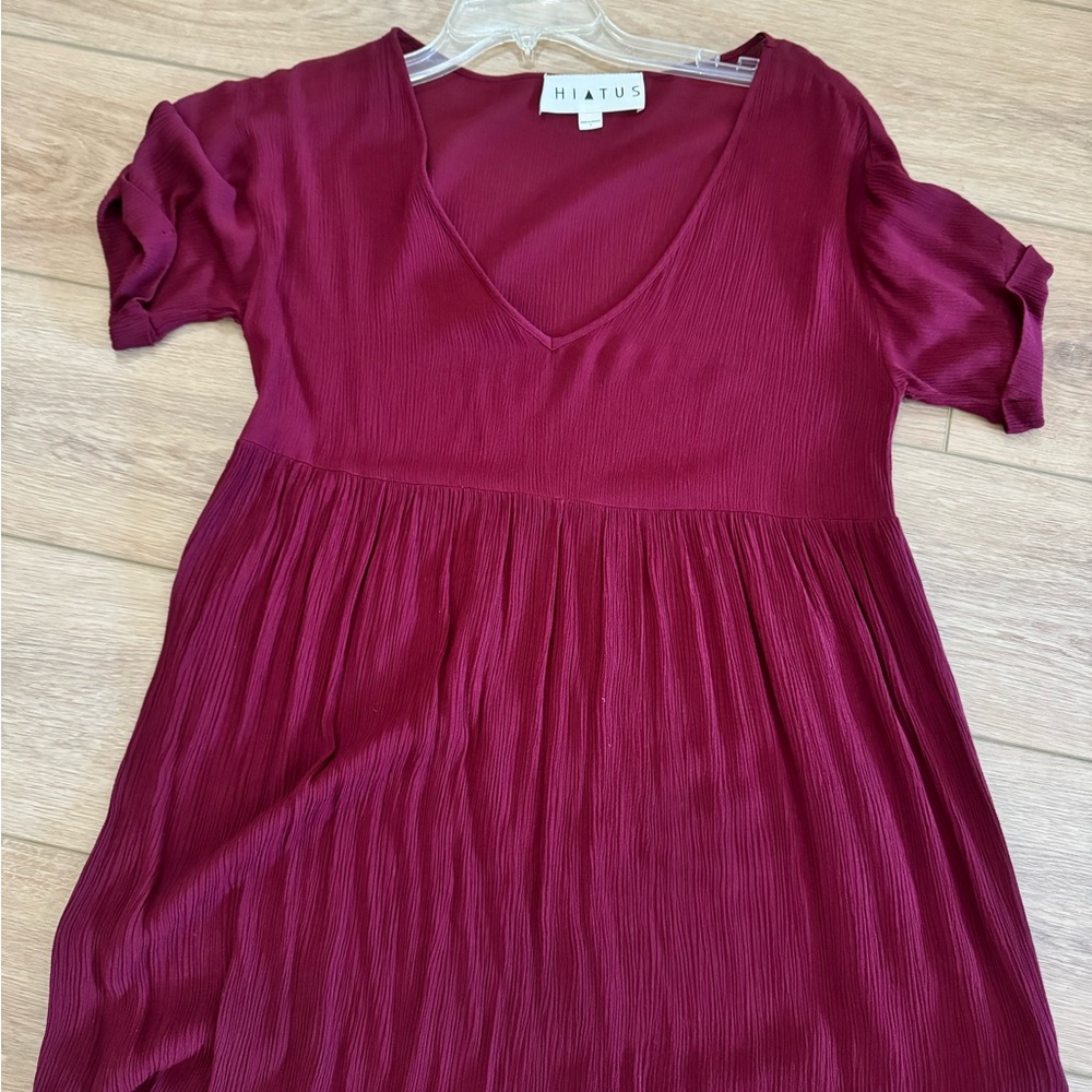 V neck babydoll mini dress